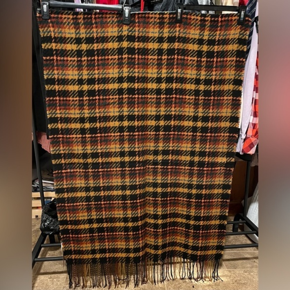 NWT! K.I.T by EG Plaid Scarf Shawl 80 x 30
